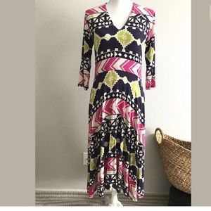 Agnes Dora Southwest Print Dress Medium Festival